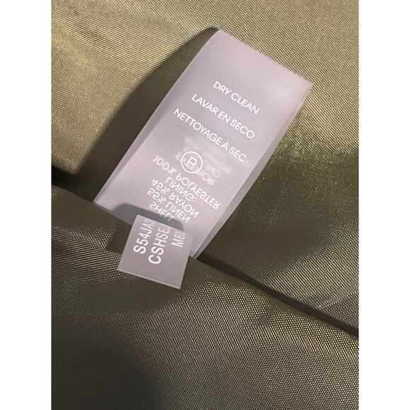 Calvin Klein Womens NEW Size 12 Olive Green Linen Blend Lined 3/4-Sleeve Blazer - Picture 11 of 11